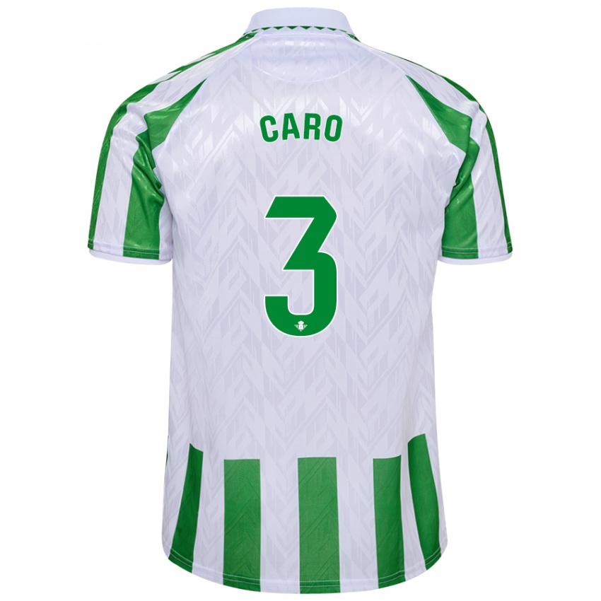 Hombre Camiseta Andrés Caro #3 Verde Rayas Blancas 1ª Equipación 2024/25 La Camisa México