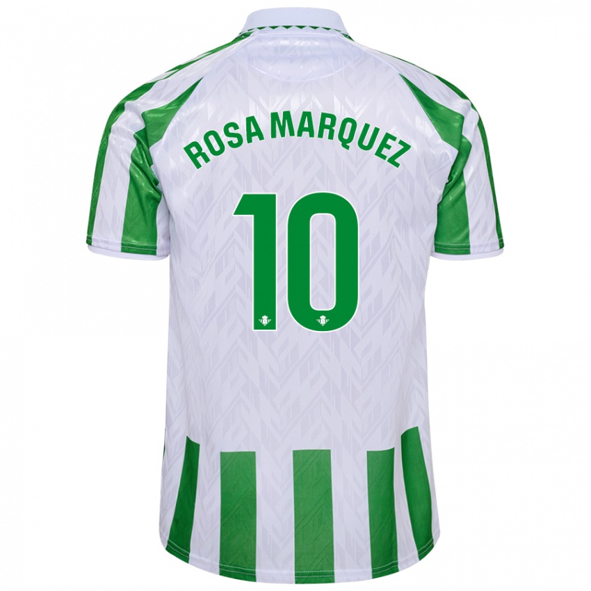 Hombre Camiseta Rosa Márquez Baena #10 Verde Rayas Blancas 1ª Equipación 2024/25 La Camisa México