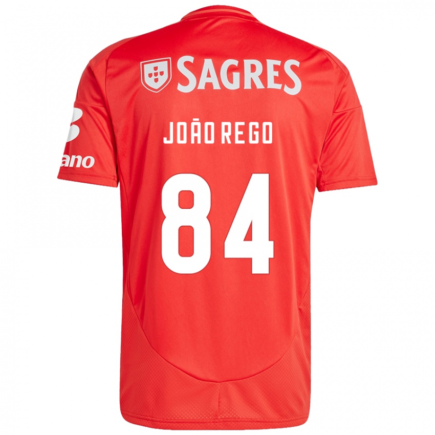 Hombre Camiseta João Rêgo #84 Rojo Blanco 1ª Equipación 2024/25 La Camisa México