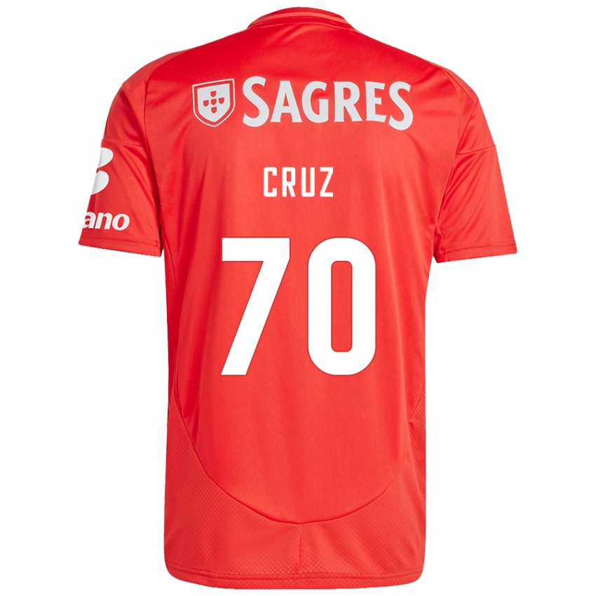 Hombre Camiseta Filipe Cruz #70 Rojo Blanco 1ª Equipación 2024/25 La Camisa México