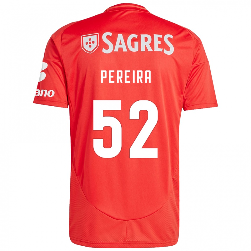 Hombre Camiseta Henrique Pereira #52 Rojo Blanco 1ª Equipación 2024/25 La Camisa México