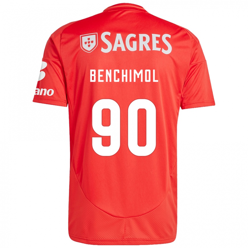 Hombre Camiseta Benchimol #90 Rojo Blanco 1ª Equipación 2024/25 La Camisa México