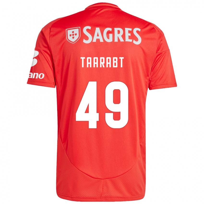 Hombre Camiseta Adel Taarabt #49 Rojo Blanco 1ª Equipación 2024/25 La Camisa México