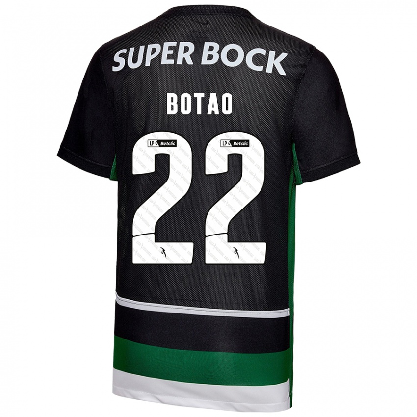 Hombre Camiseta Martim Botão #22 Negro Blanco Verde 1ª Equipación 2024/25 La Camisa México