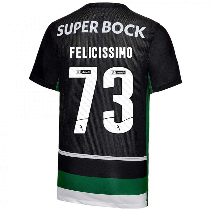 Hombre Camiseta Eduardo Felicíssimo #73 Negro Blanco Verde 1ª Equipación 2024/25 La Camisa México