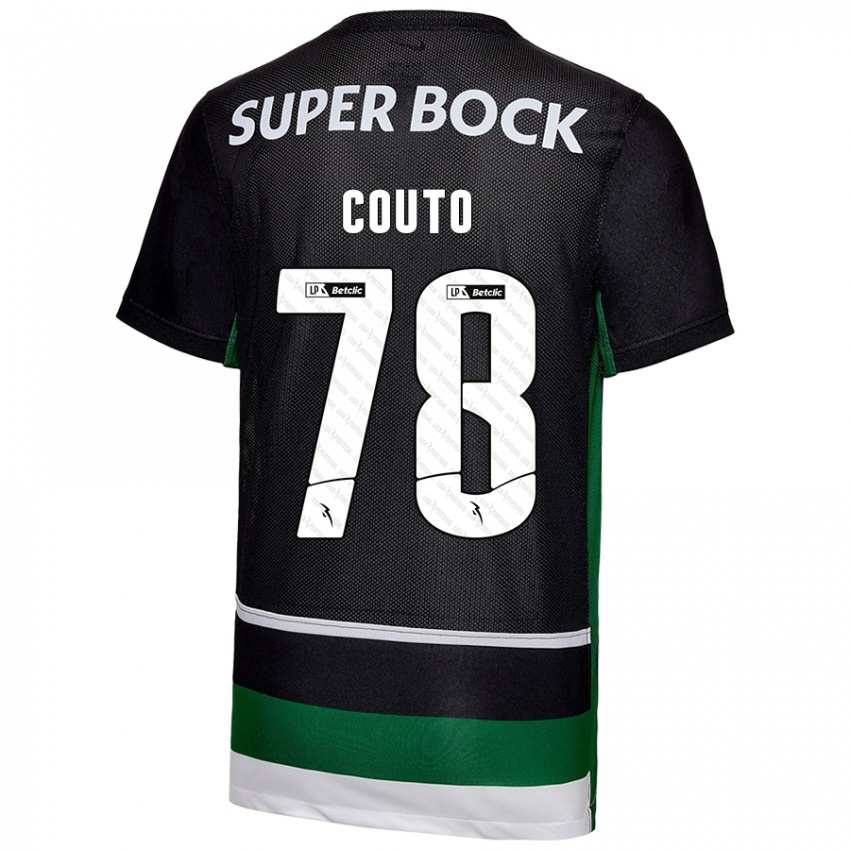 Hombre Camiseta Mauro Couto #78 Negro Blanco Verde 1ª Equipación 2024/25 La Camisa México