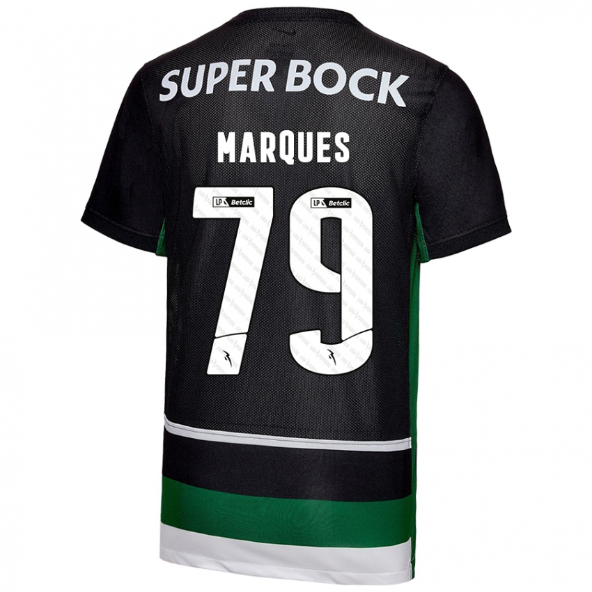 Hombre Camiseta Rodrigo Marquês #79 Negro Blanco Verde 1ª Equipación 2024/25 La Camisa México