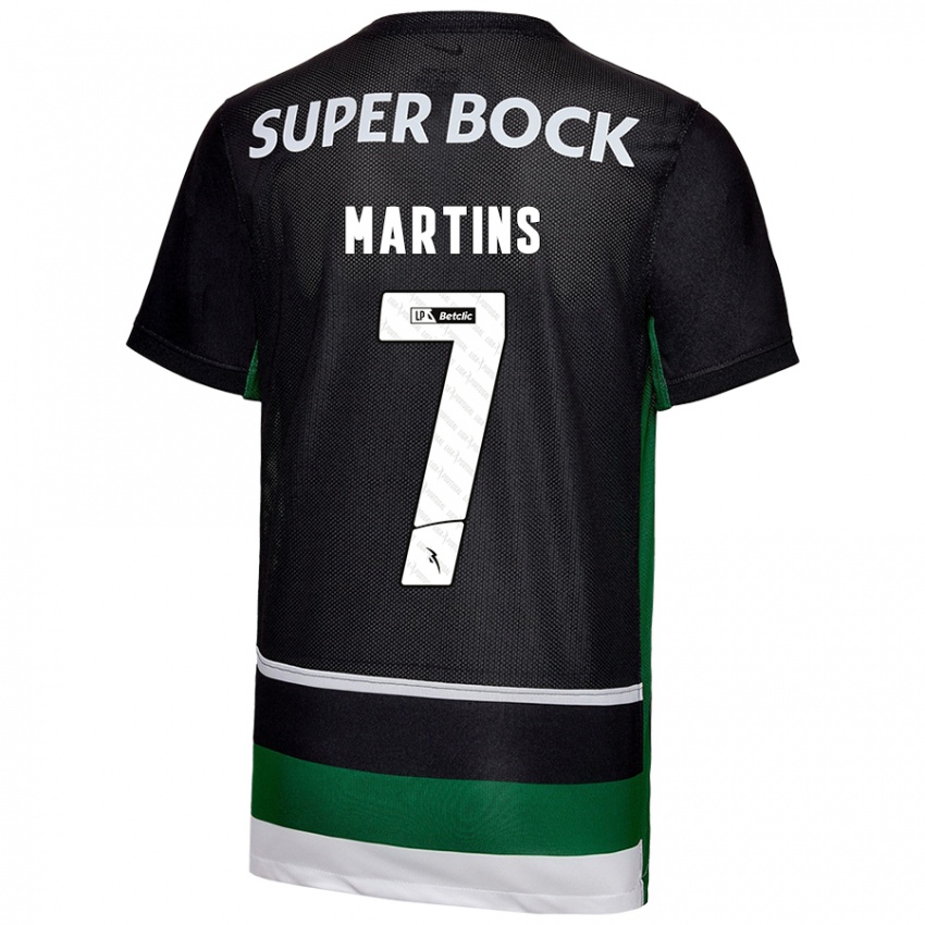 Hombre Camiseta Joana David Carromeu Martins #7 Negro Blanco Verde 1ª Equipación 2024/25 La Camisa México