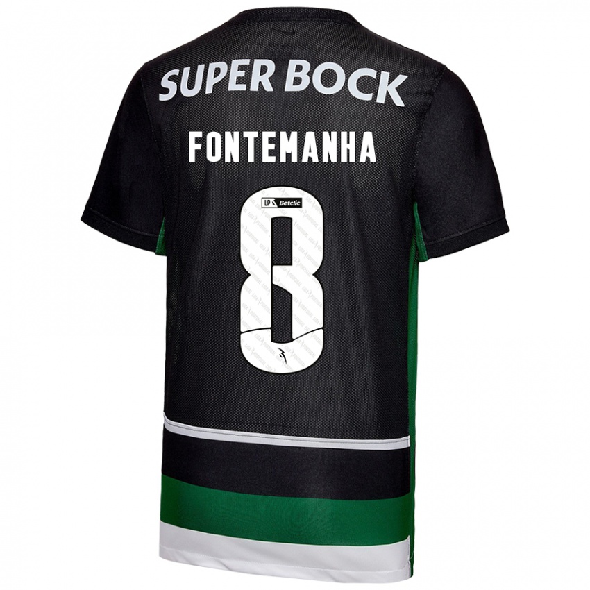 Hombre Camiseta Rita Fontemanha #8 Negro Blanco Verde 1ª Equipación 2024/25 La Camisa México