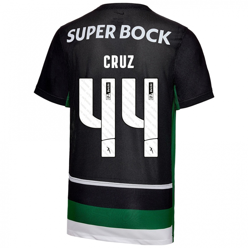 Hombre Camiseta Marco Cruz #44 Negro Blanco Verde 1ª Equipación 2024/25 La Camisa México