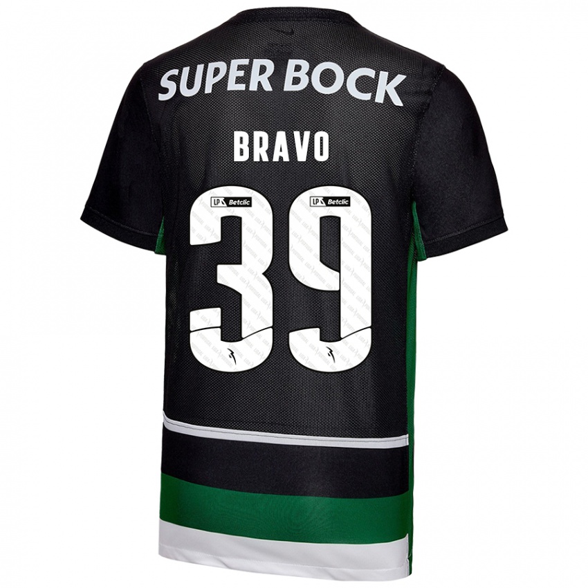 Hombre Camiseta Bravo #39 Negro Blanco Verde 1ª Equipación 2024/25 La Camisa México