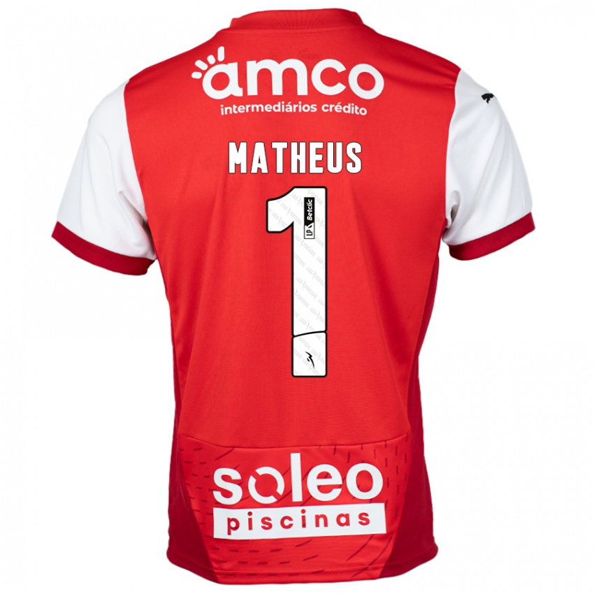 Hombre Camiseta Matheus #1 Rojo Blanco 1ª Equipación 2024/25 La Camisa México