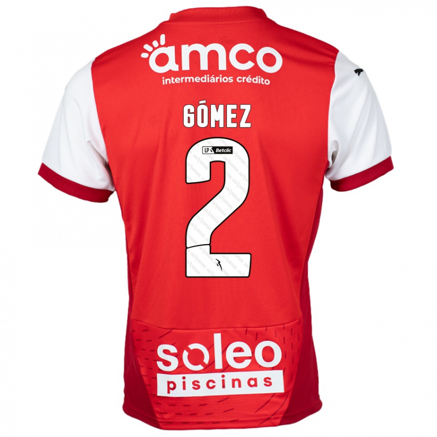 Hombre Camiseta Víctor Gómez #2 Rojo Blanco 1ª Equipación 2024/25 La Camisa México