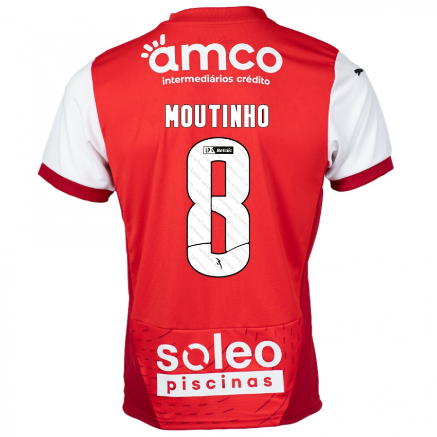 Hombre Camiseta João Moutinho #8 Rojo Blanco 1ª Equipación 2024/25 La Camisa México