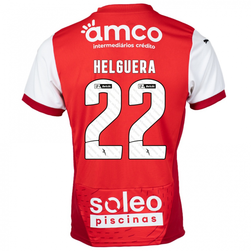 Hombre Camiseta Thiago Helguera #22 Rojo Blanco 1ª Equipación 2024/25 La Camisa México