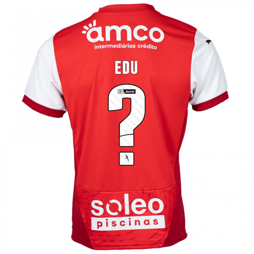 Hombre Camiseta Edu #0 Rojo Blanco 1ª Equipación 2024/25 La Camisa México