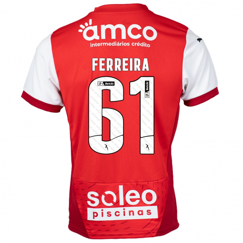 Hombre Camiseta Tiago Ferreira #61 Rojo Blanco 1ª Equipación 2024/25 La Camisa México