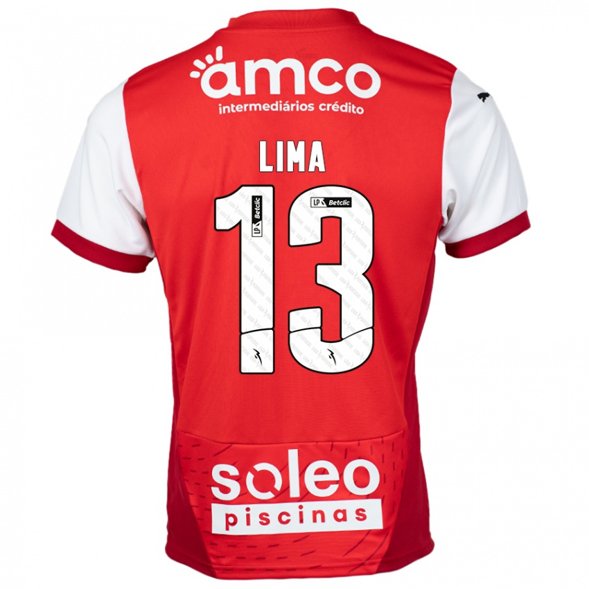 Hombre Camiseta Aline Lima #13 Rojo Blanco 1ª Equipación 2024/25 La Camisa México