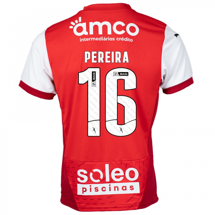 Hombre Camiseta Catarina Pereira #16 Rojo Blanco 1ª Equipación 2024/25 La Camisa México