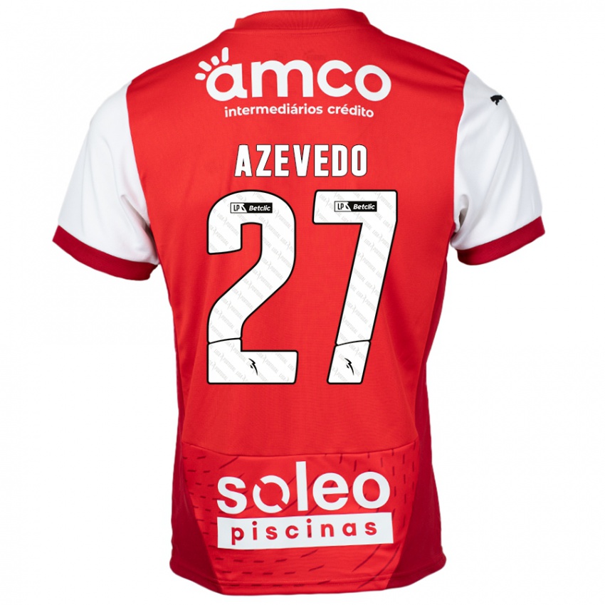 Hombre Camiseta Mariana Azevedo #27 Rojo Blanco 1ª Equipación 2024/25 La Camisa México