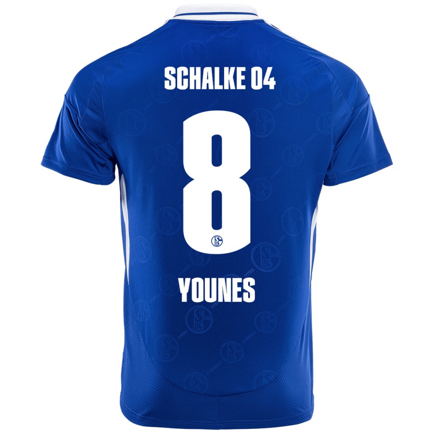 Hombre Camiseta Amin Younes #8 Azul Real 1ª Equipación 2024/25 La Camisa México