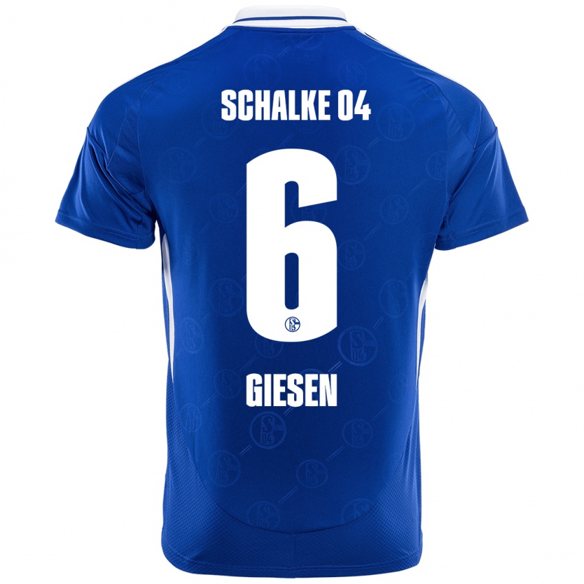 Hombre Camiseta Tim Giesen #6 Azul Real 1ª Equipación 2024/25 La Camisa México