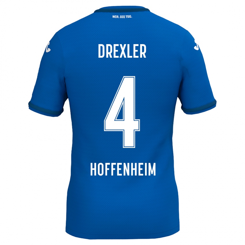 Hombre Camiseta Tim Drexler #4 Azul Real 1ª Equipación 2024/25 La Camisa México