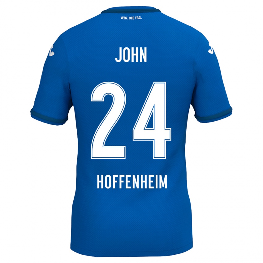 Hombre Camiseta Marco John #24 Azul Real 1ª Equipación 2024/25 La Camisa México