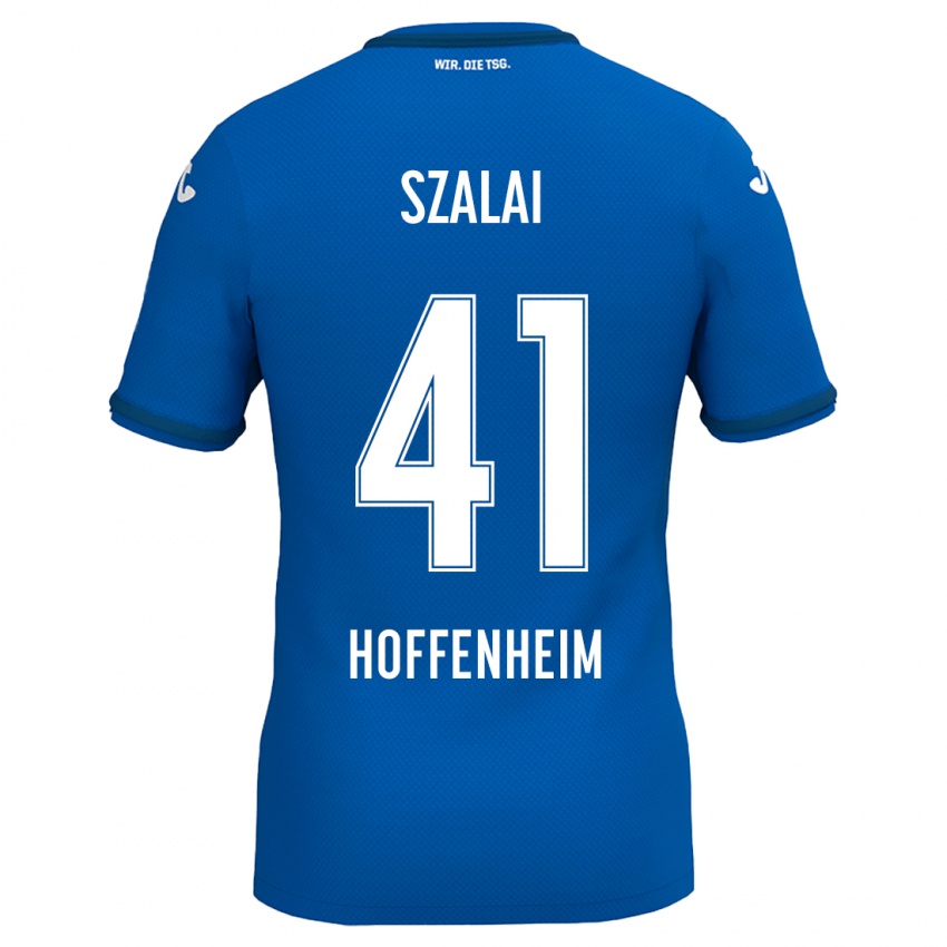 Hombre Camiseta Attila Szalai #41 Azul Real 1ª Equipación 2024/25 La Camisa México