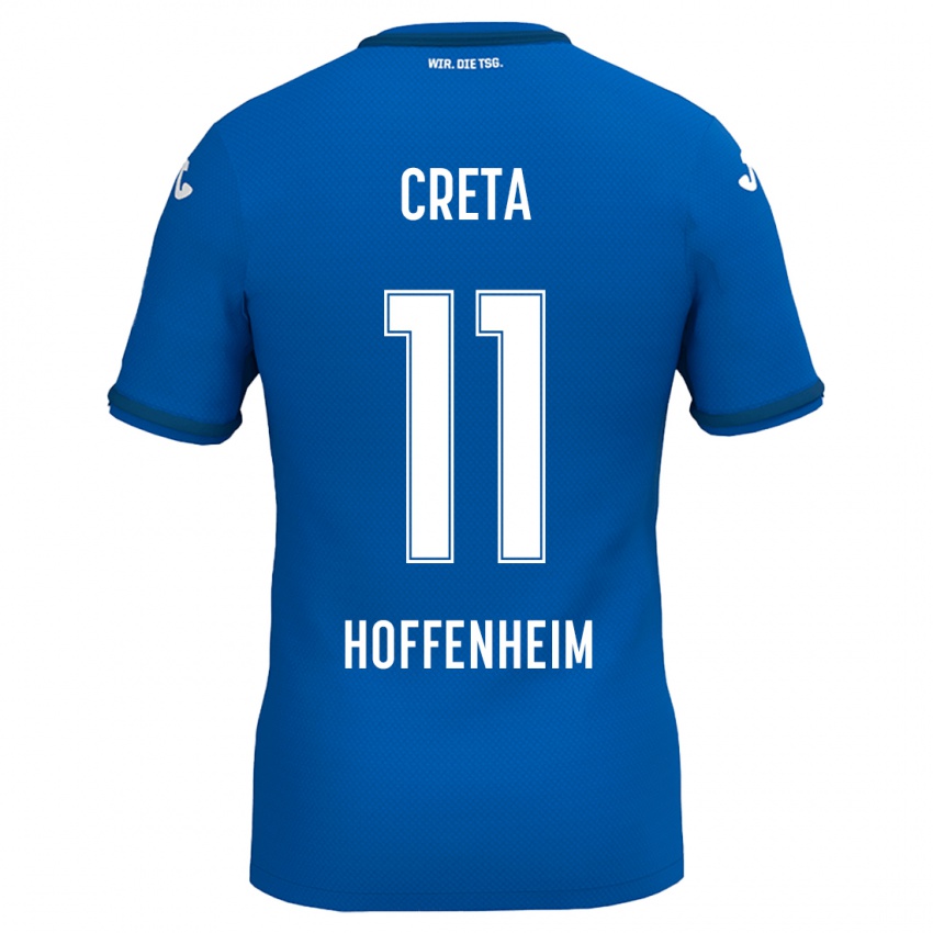 Hombre Camiseta David Creța #11 Azul Real 1ª Equipación 2024/25 La Camisa México