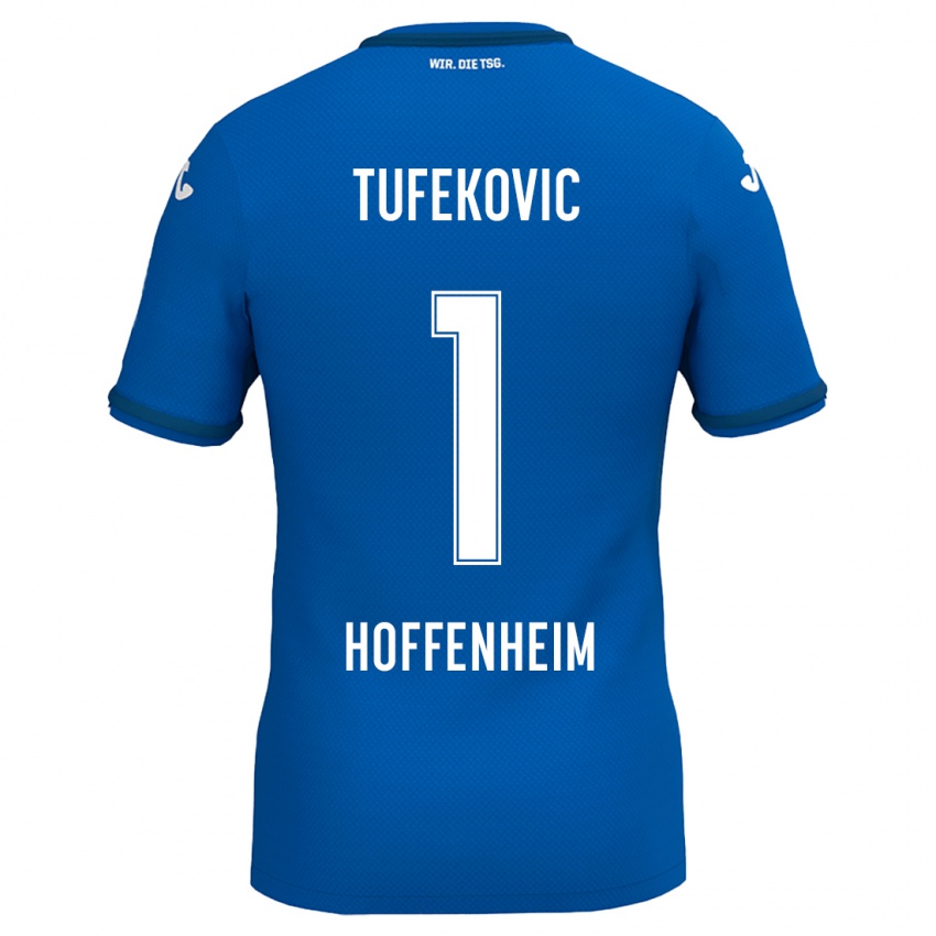 Hombre Camiseta Martina Tufekovic #1 Azul Real 1ª Equipación 2024/25 La Camisa México