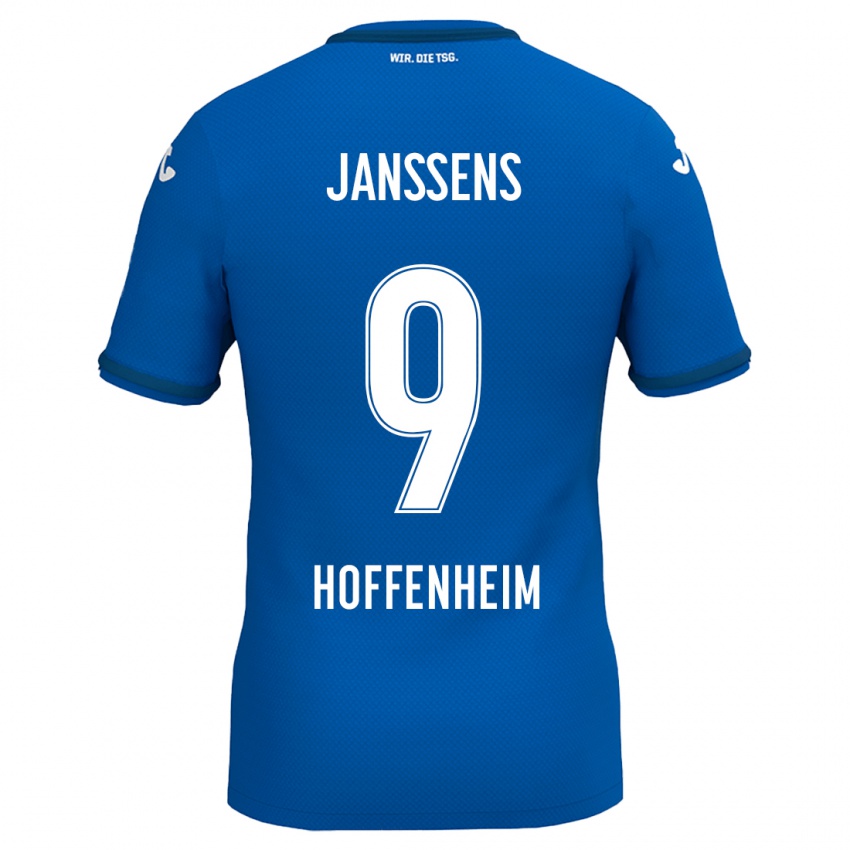 Hombre Camiseta Jill Janssens #9 Azul Real 1ª Equipación 2024/25 La Camisa México