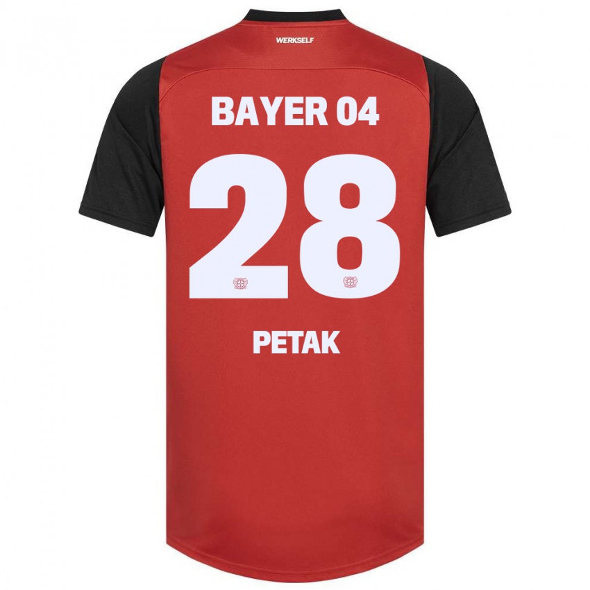 Hombre Camiseta Raoul Petak #28 Rojo Negro 1ª Equipación 2024/25 La Camisa México