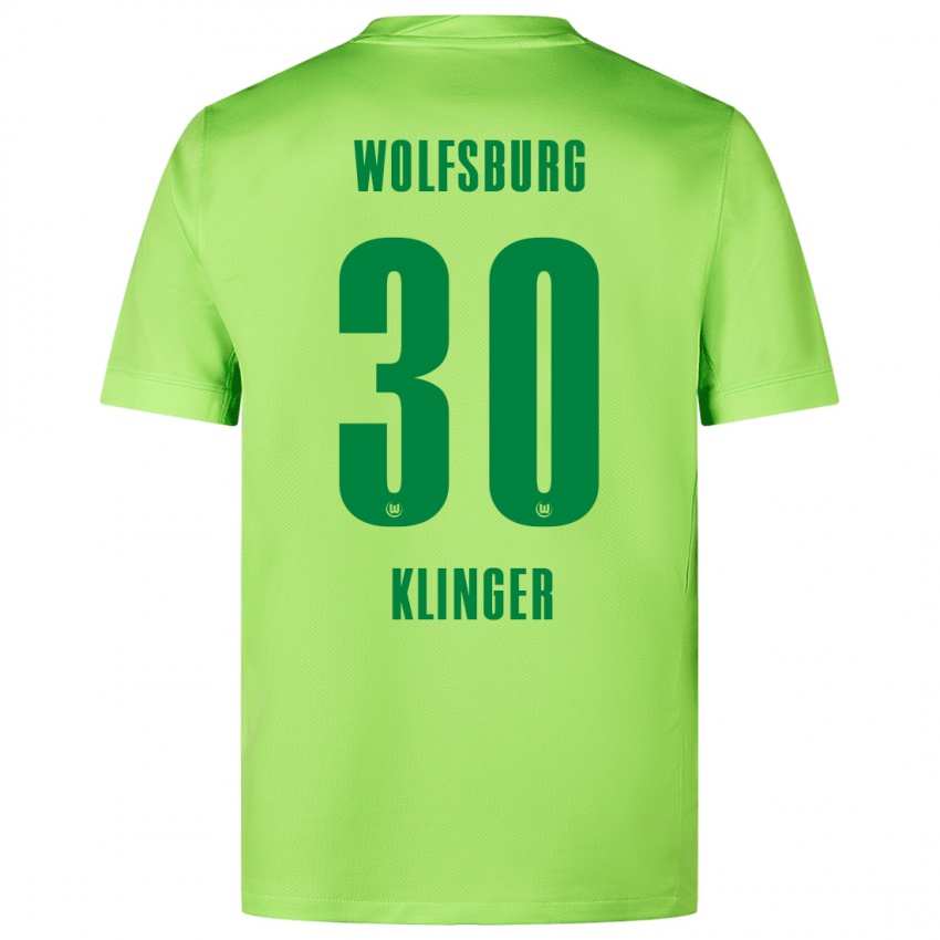 Hombre Camiseta Niklas Klinger #30 Verde Fluorescente 1ª Equipación 2024/25 La Camisa México