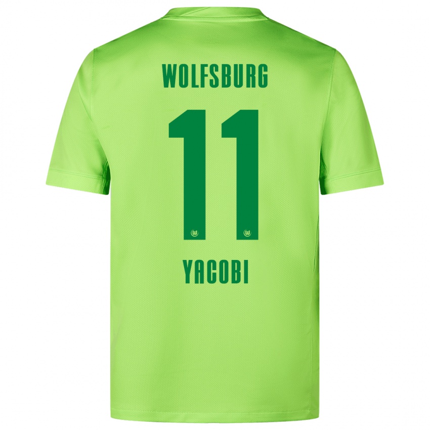 Hombre Camiseta Nilas Yacobi #11 Verde Fluorescente 1ª Equipación 2024/25 La Camisa México