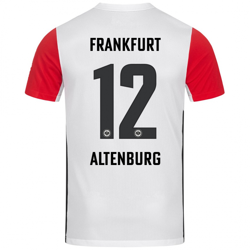 Hombre Camiseta Lina Altenburg #12 Blanco Rojo 1ª Equipación 2024/25 La Camisa México