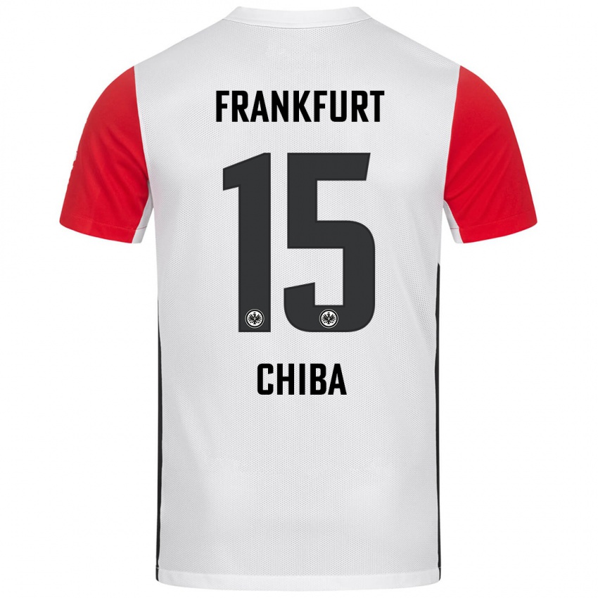 Hombre Camiseta Remina Chiba #15 Blanco Rojo 1ª Equipación 2024/25 La Camisa México