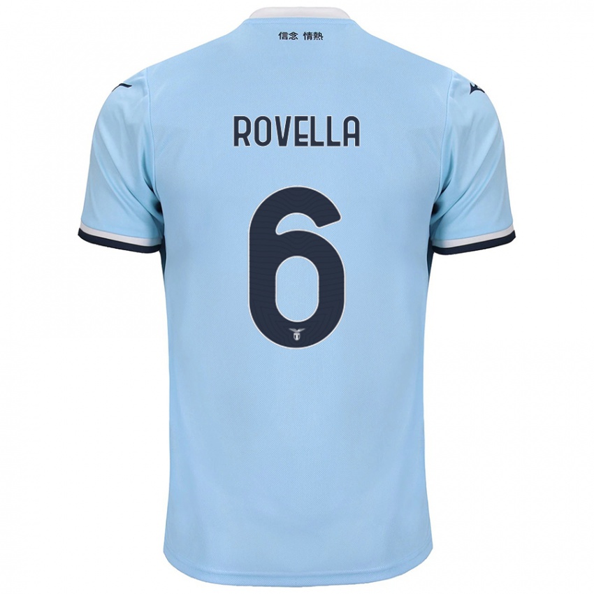 Hombre Camiseta Nicolo Rovella #6 Azul 1ª Equipación 2024/25 La Camisa México