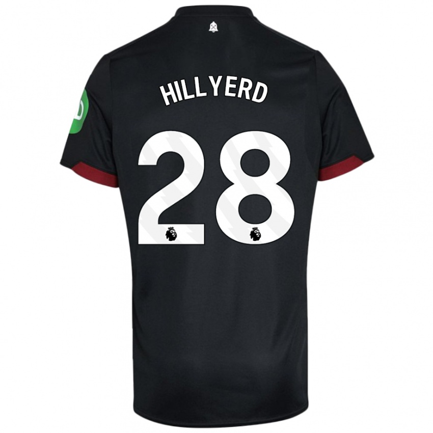 Hombre Camiseta Sophie Hillyerd #28 Negro Blanco 2ª Equipación 2024/25 La Camisa México