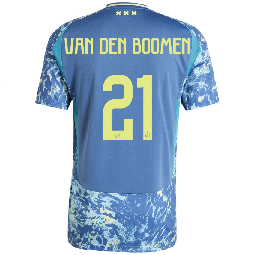 Hombre Camiseta Branco Van Den Boomen #21 Gris Azul Amarillo 2ª Equipación 2024/25 La Camisa México