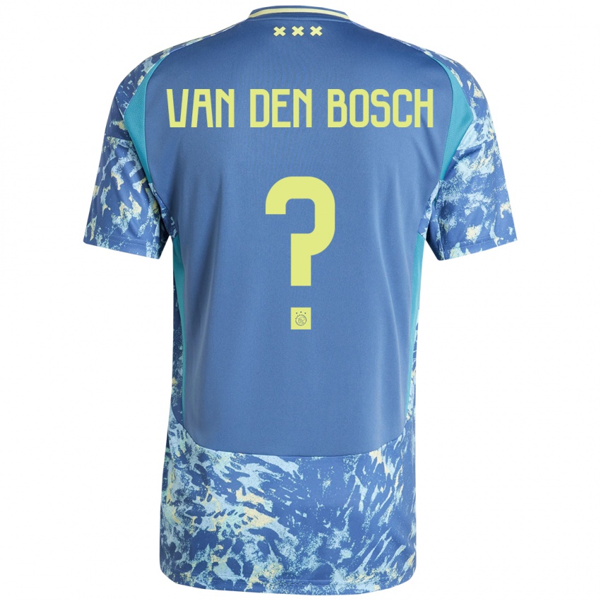 Hombre Camiseta Frederico Van Den Bosch #0 Gris Azul Amarillo 2ª Equipación 2024/25 La Camisa México