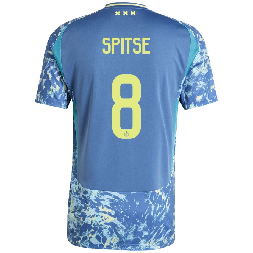 Hombre Camiseta Sherida Spitse #8 Gris Azul Amarillo 2ª Equipación 2024/25 La Camisa México