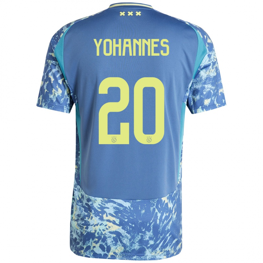 Hombre Camiseta Lily Yohannes #20 Gris Azul Amarillo 2ª Equipación 2024/25 La Camisa México