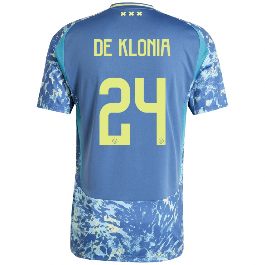 Hombre Camiseta Daliyah De Klonia #24 Gris Azul Amarillo 2ª Equipación 2024/25 La Camisa México