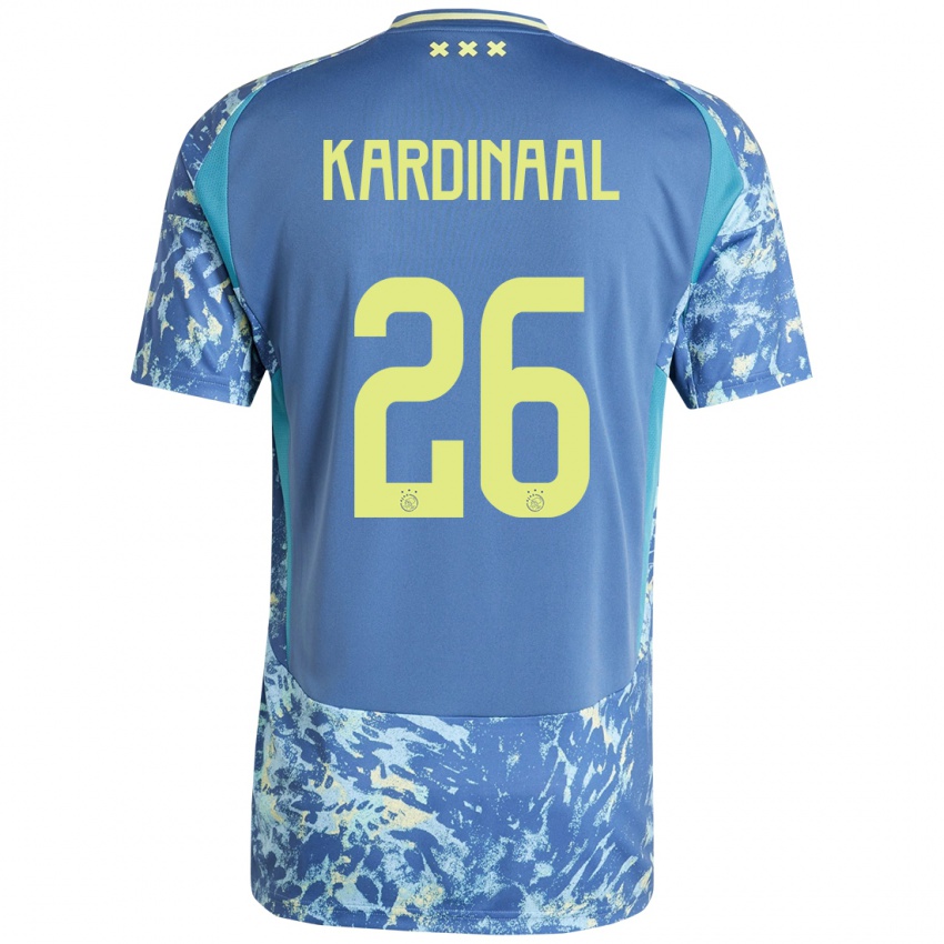 Hombre Camiseta Isa Kardinaal #26 Gris Azul Amarillo 2ª Equipación 2024/25 La Camisa México