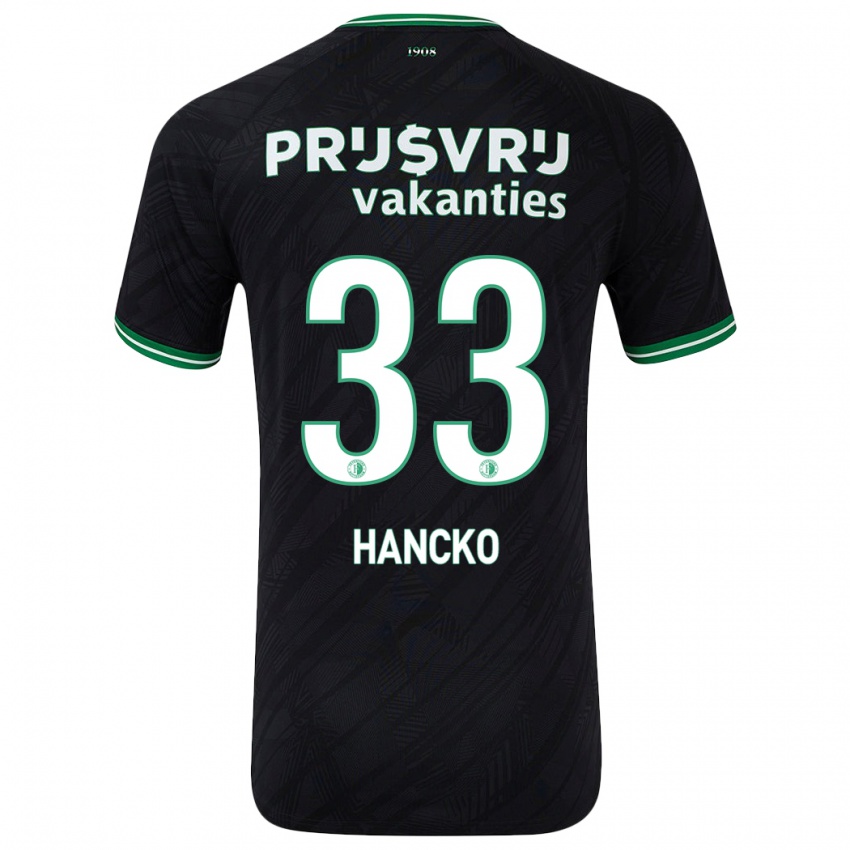 Hombre Camiseta David Hancko #33 Negro Verde 2ª Equipación 2024/25 La Camisa México