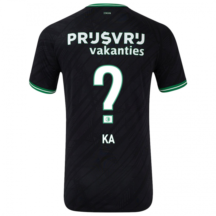 Hombre Camiseta Ismail Ka #0 Negro Verde 2ª Equipación 2024/25 La Camisa México