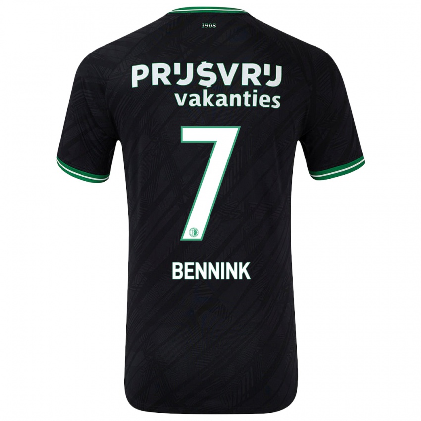 Hombre Camiseta Maxime Bennink #7 Negro Verde 2ª Equipación 2024/25 La Camisa México