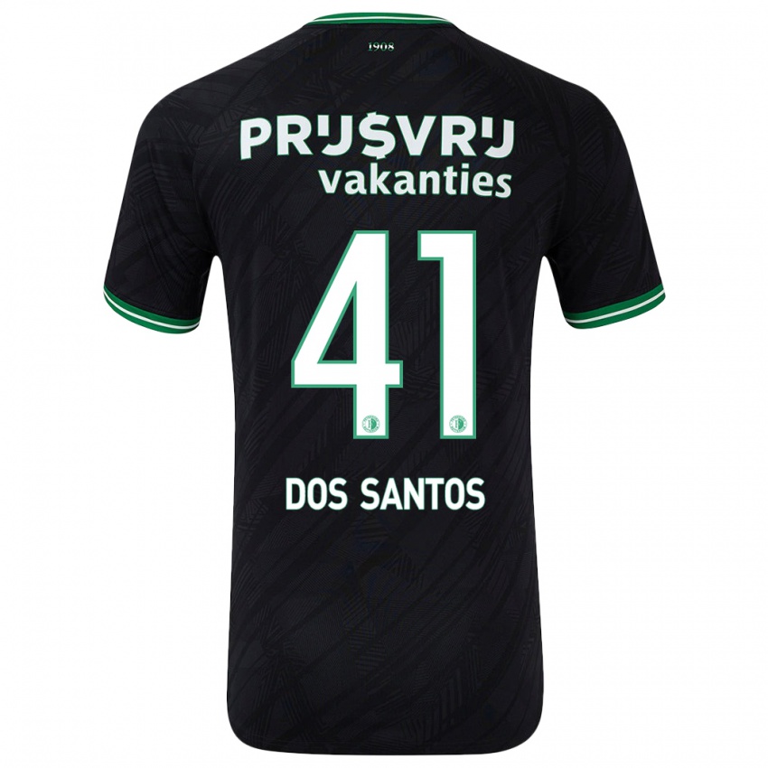 Hombre Camiseta Giuliany Ben-David Dos Santos #41 Negro Verde 2ª Equipación 2024/25 La Camisa México