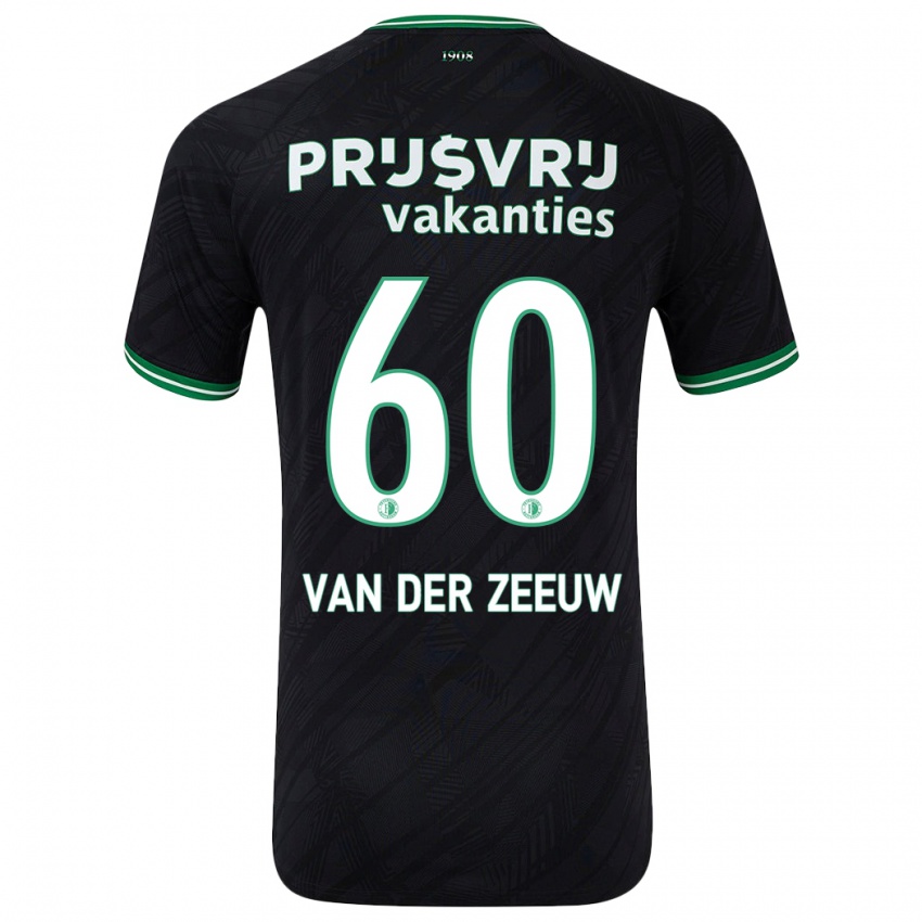 Hombre Camiseta Twan Van Der Zeeuw #60 Negro Verde 2ª Equipación 2024/25 La Camisa México